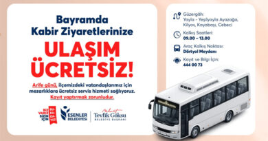 ESENLER’DE MEZARLIK ZİYARETİ İÇİN ÜCRETSİZ SERVİS İMKANI